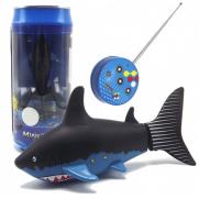 Радиоуправляемая рыбка-акула (черная, водонепроницаемая в банке)