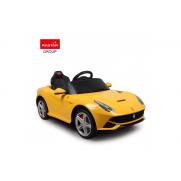 Электромобиль детский с пультом Ferrari F12 12V, желтый