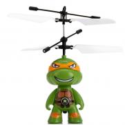 Радиоуправляемая летающая игрушка вертолет Черепашки Ниндзя (14 см, аксессуары)