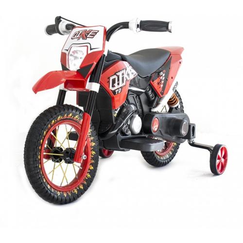 Детский кроссовый электромотоцикл Qike TD Red 6V