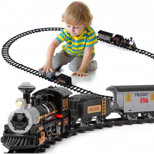 Железная дорога детская Train (5 вагонов, звук, свет, трасса 9,3 м)