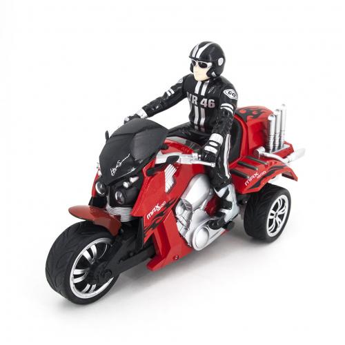 Радиоуправляемый красный мотоцикл Yuan Di Трицикл 1:10 (28 см)