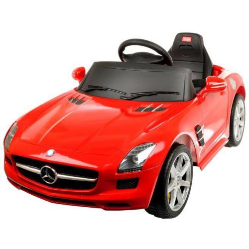Электромобиль для детей радиоуправляемый Mercedes-Benz SLS AMG красный (звук, свет, 110 см)
