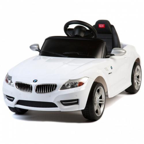 Детский электромобиль с пультом BMW/БМВ Z4 белый (4 км/ч, свет фар, звук, MP3)