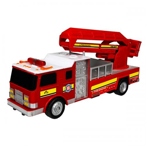 Пожарная машина с подъемной стрелой радиоуправляемая (мигалки, 30 см)
