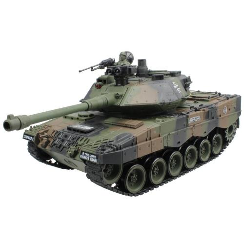 Танк радиоуправляемый Leopard 2 зеленый 1:20 (стрельба шариками, 35 см)