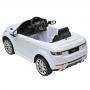 Электромобиль для детей джип Land Rover Evoque белый 12V на пульте (свет, звук, 120 см)